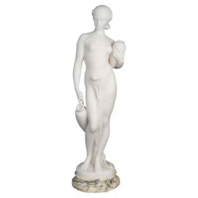 Pre-owned 1stdibs A Large White Marble Sculpture, Napoleon Iii Style, Early 20th Century.