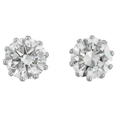 Pre-owned 1stdibs A Pair Of Gia Certified Diamond Stud Earrings In Multi