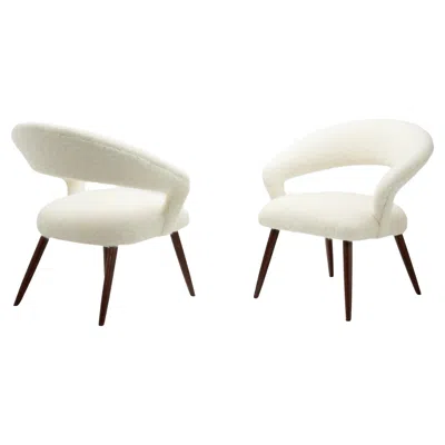 Pre-owned 1stdibs A Pair Of Oak Cocktail Chairs, Europe 1950s In Brown