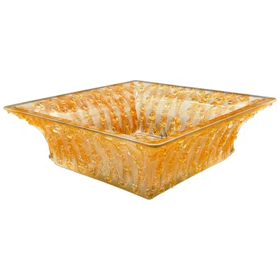 Pre-owned 1stdibs A R.lalique Roses Art Déco Glass Bowl. In Orange