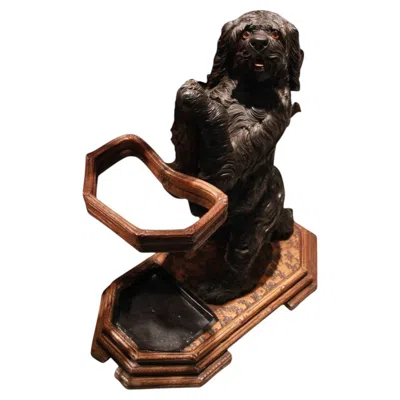Pre-owned 1stdibs A Swiss Carved Black Forest Umbrella Stand, Linden Wood, Circa 1890.