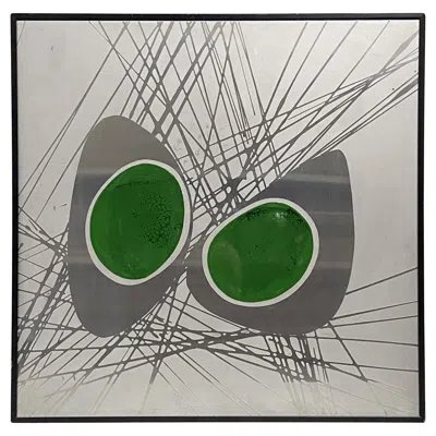Pre-owned 1stdibs Abstract Enamel Etched Painting On Steel, Signed By Manfred Jung 1977 In Gray