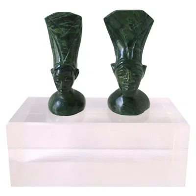 Pre-owned 1stdibs African Marble And Lucite Sculpture In Black