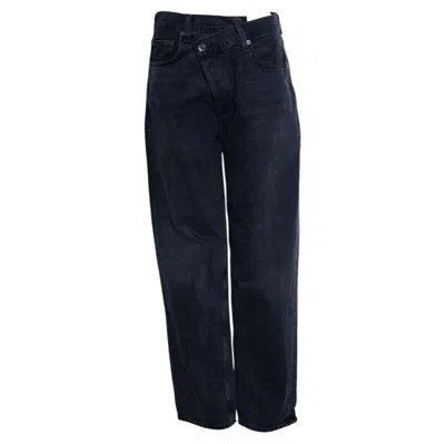 Pre-owned 1stdibs Agolde, Criss Cross Jeans In Black
