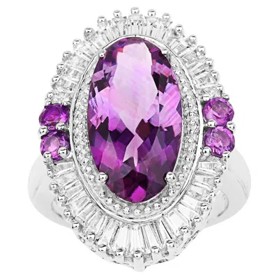 Pre-owned 1stdibs Amethyst Cocktail Ring With White Topaz 7.95 Carats