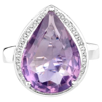 Pre-owned 1stdibs Amethyst Ring 8.98 Carats Sterling Silver In Purple