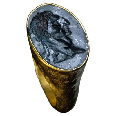 Pre-owned 1stdibs Ancient Roman Emperor Nerva Intaglio Ring, 96–98 Ad Ref: 912428 In Multi