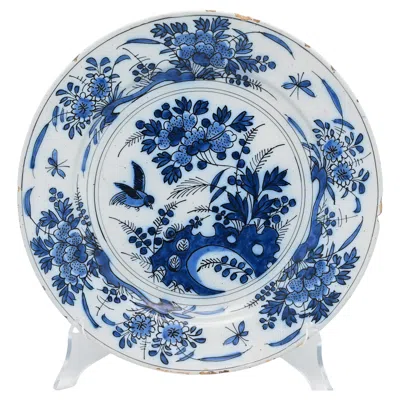 Pre-owned 1stdibs Antique 17th Century Delft Blue And White Plate, Chinoiserie, Circa 1690
