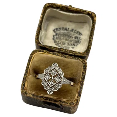 Pre-owned 1stdibs Antique 18ct Gold & Platinum, Edwardian Diamond Upfinger Ring In Multi
