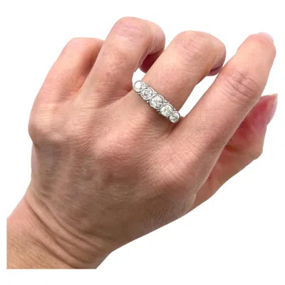 Pre-owned 1stdibs Antique 18ct White Gold, Edwardian 5 Stone Diamond Ring