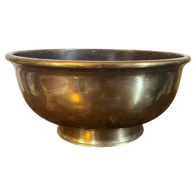Pre-owned 1stdibs Antique 18th Century Dutch Brass Footed Fruit Bowl In Brown