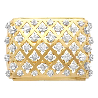 Pre-owned 1stdibs Antique 2.06ct Diamond Brooch In 18k Yellow & White Gold, Circa 1920