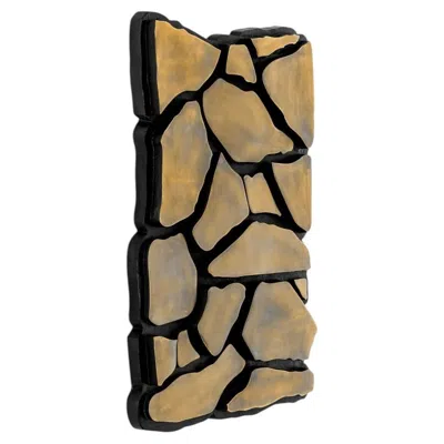 Pre-owned 1stdibs Antique Brass Finish Wall Object, Contemporary Geometric Sculpture In Brown