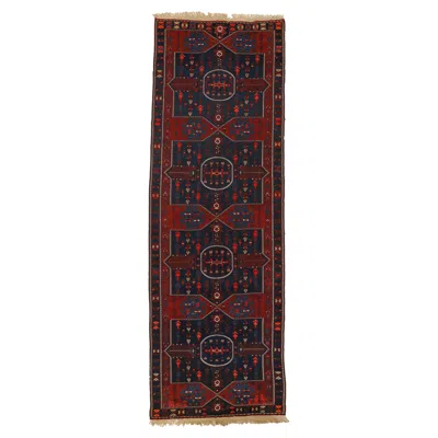 Pre-owned 1stdibs Antique Caucasian Avar Daghestan Kilim Rug With Star Octagons In Black