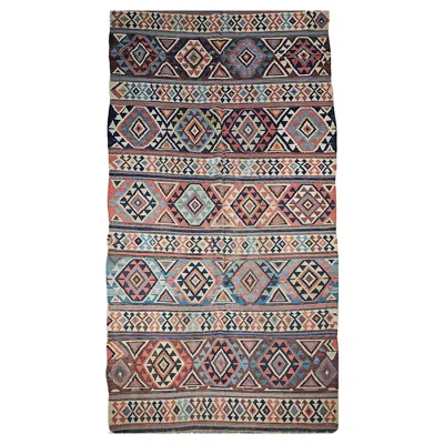 Pre-owned 1stdibs Antique Caucasian Kazak Kilim, Wool Flatweave, Geometric Design, 1890s, 5' X 10' In Brown