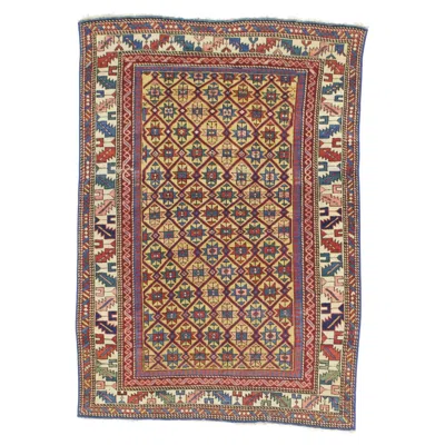 Pre-owned 1stdibs Antique Caucasian Kuba Rug 3'8" X 5'3" In Brown