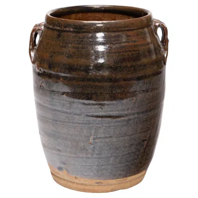 Pre-owned 1stdibs Antique Chinese Brown Glazed Kitchen Pot, Early 20th Century