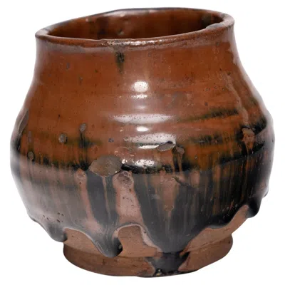 Pre-owned 1stdibs Antique Chinese Drip Glazed Kitchen Pot, Early 20th Century In Brown