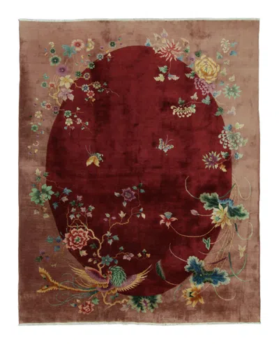 Pre-owned 1stdibs Antique Chinese Peking Rug In Red With Fierce Phoenix Design - Rug & Kilim