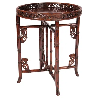 Pre-owned 1stdibs Antique Chinese Rosewood Side Table In Brown