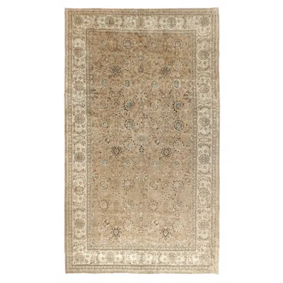Pre-owned 1stdibs Antique Circa 1920 Tan Subdued Tabriz Rug 10'5 X 15'6 In Brown