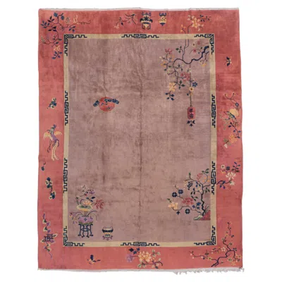 Pre-owned 1stdibs Antique Circa 1923 Taupy-gray Chinese Art Deco Hand Knotted Rug 8'10 X 11'2 In Brown