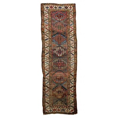 Pre-owned 1stdibs Antique Color Masterclass Tribal Runner Rug, Circa 1920-30's In Brown