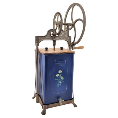 Pre-owned 1stdibs Antique Dazey Commercial Industrial Churn Or Mixer With Toleware Decoration Usa In Gray