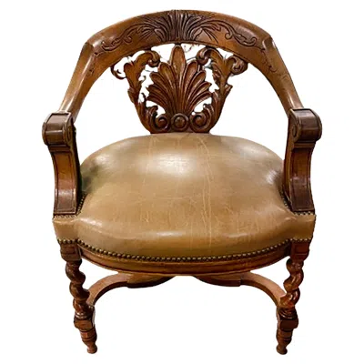 Pre-owned 1stdibs Antique English Club Chair In Brown