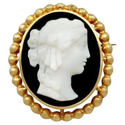 Pre-owned 1stdibs Antique French 18k Yellow Gold Cameo Brooch/pendant, Circa 1880