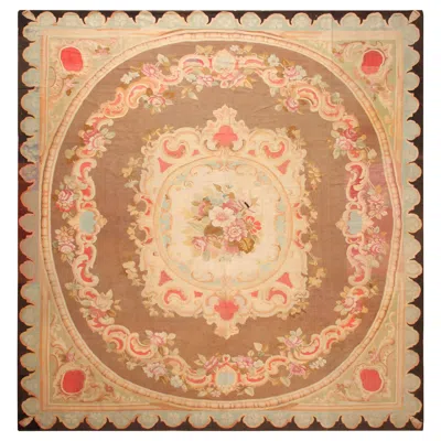 Pre-owned 1stdibs Antique French Aubusson Rug. 14 Ft 8 In X 15 Ft 2 In In Sand