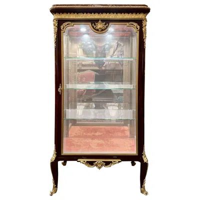 Pre-owned 1stdibs Antique French Gold Bronze Mounted Kingwood Display Cabinet, Circa 1860-1870. In Brown