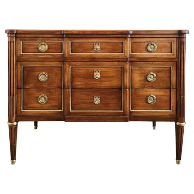 Pre-owned 1stdibs Antique French Louis Xvi Commode Chest Of Drawers In Brown