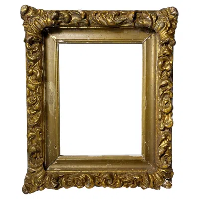 Pre-owned 1stdibs Antique Gilded Small French Frame / Mirror In Brown