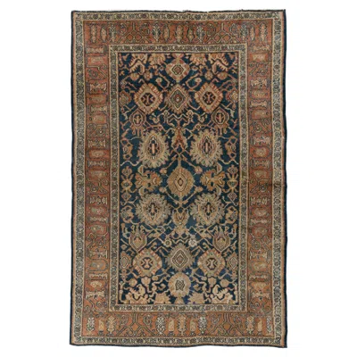 Pre-owned 1stdibs Antique Hand-knotted Malayer Rug, Wool, Navy/brown, Hand Knotted 1920 In Sand