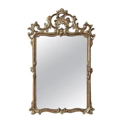 Pre-owned 1stdibs Antique Italian Carved Giltwood Rococo Style Mirror In Brown