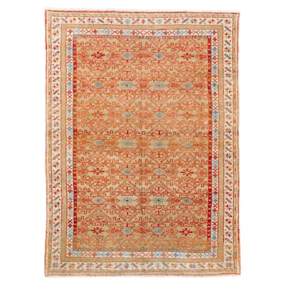 Pre-owned 1stdibs Antique Malayer Style Rug With Geometric Allover Design In Brown