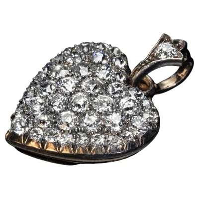 Pre-owned 1stdibs Antique Old Mine Cut Diamond Heart Pendant C. 1880 Ref: 446711 In Multi
