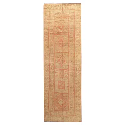 Pre-owned 1stdibs Antique Oushak Carpet, Handmade Oriental Rug, Pink Rug, Taupe, Cream, Gray