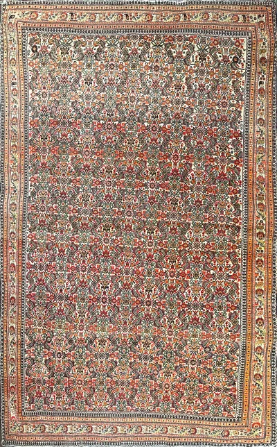 Pre-owned 1stdibs Antique Persian Style Feraghan Rug In Sand
