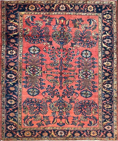 Pre-owned 1stdibs Antique Persian Style Lilihan Rug In Pink