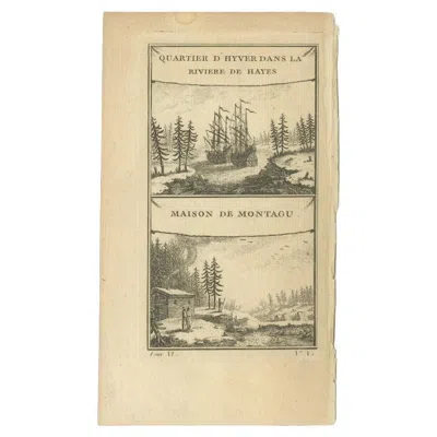 Pre-owned 1stdibs Antique Print Of The Region Of The Hayes River, C.1780 In Sand