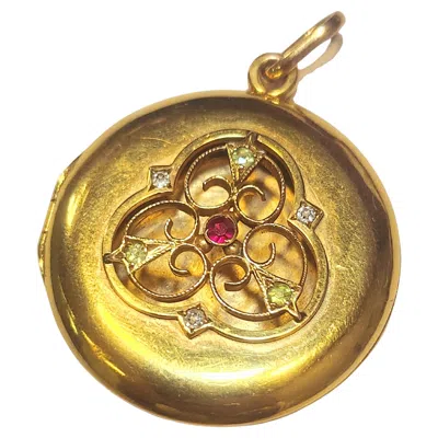 Pre-owned 1stdibs Antique Russian Gold Locket Pendant In Multi