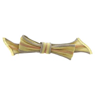 Pre-owned 1stdibs Antique Victorian 15k Tri-coloured Gold Ribbon Bow Brooch, Circa 1890 In Multi
