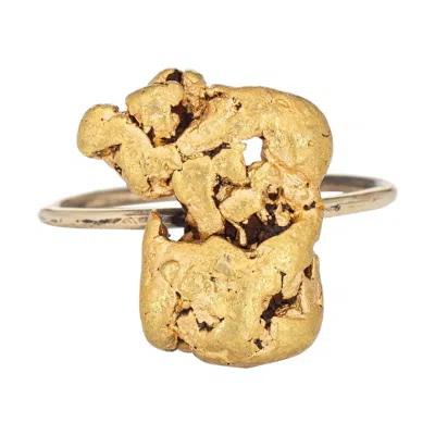 Pre-owned 1stdibs Antique Victorian Gold Nugget Conversion Ring 14k Vintage Mined Jewelry Estate In Multi