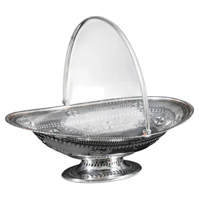 Pre-owned 1stdibs Antique Victorian Silver Plated Neo Classical Fruit Basket 19th Century