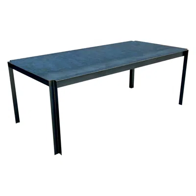 Pre-owned 1stdibs Architectural Black Steel Table With Patina For Dining Or Work