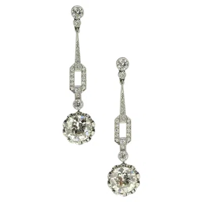Pre-owned 1stdibs Art Deco 5.03 Carat Diamond Drop Earrings In Multi