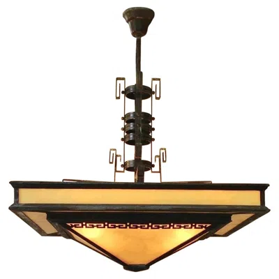 Pre-owned 1stdibs Art Deco Alabaster Light Fixture, Hand-crafted, Sweden, Circa 1935 In Black