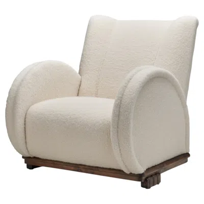 Pre-owned 1stdibs Art Deco Armchair With Round Armrests, Denmark 1930s In Brown